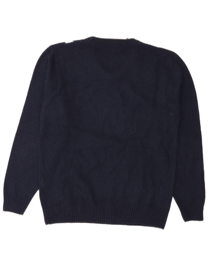New Sensation Herren-Pullover mit V-Ausschnitt, groß, Marineblau mit Argyle-Muster/Diamantmuster