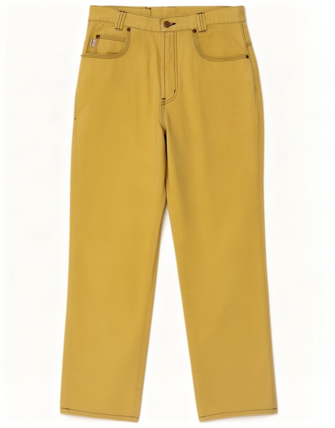 Easy Damen Straight Jeans W30 L29 Gelbe Baumwolle
