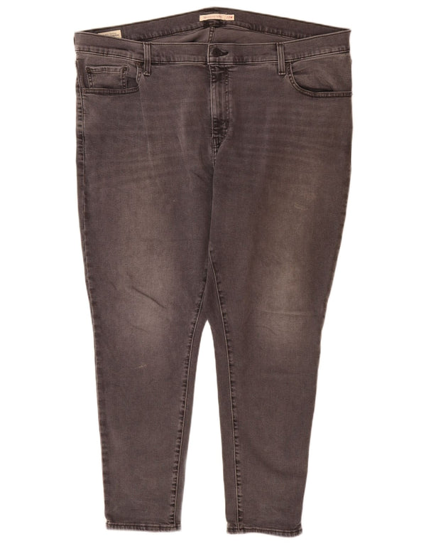 Levi's Damen 721 High Rise Skinny Jeans US 22 3XL W44 L29 Graue Baumwolle