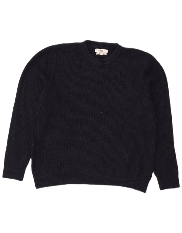 Marks & Spencer Damen-Pullover mit Rundhalsausschnitt, Gr. 40, Marineblau