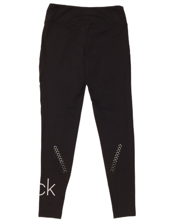 Calvin Klein Damen Golf Graphic Leggings UK 10 Small Schwarz Polyester