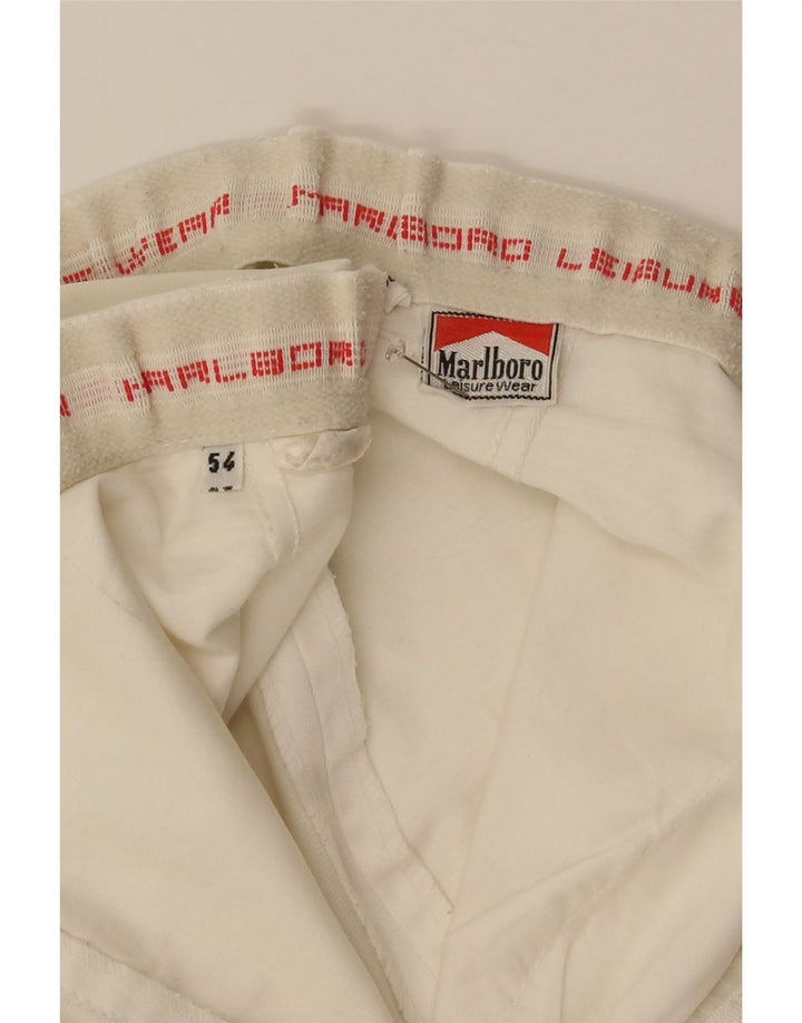 Marlboro Mens Chino Shorts IT 54 2XL W36  White