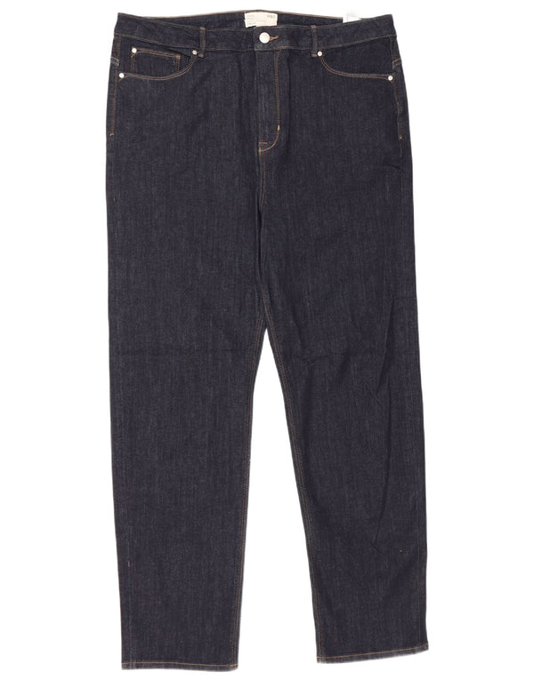 Marks & Spencer Damen Sienna Straight Jeans UK 20 2XL W38 L30 Marineblau