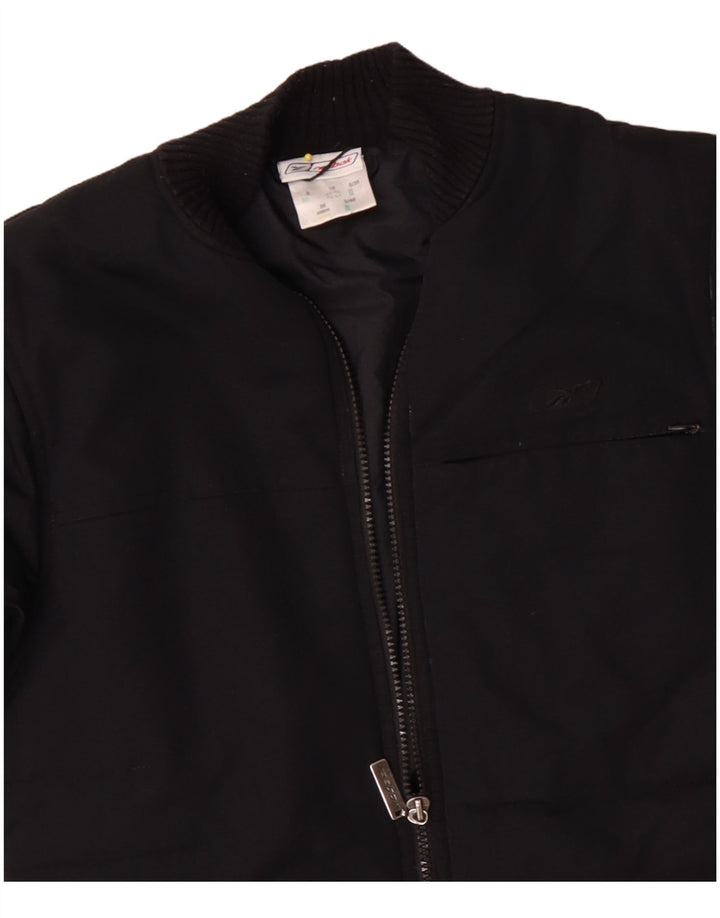 Reebok Damen Übergroßer gepolsterter Mantel UK 10 Small Schwarz