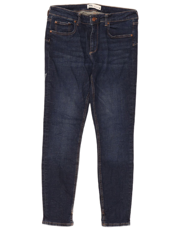 Zara Damen Skinny Jeans EU 42 Large W32 L28 Marineblau