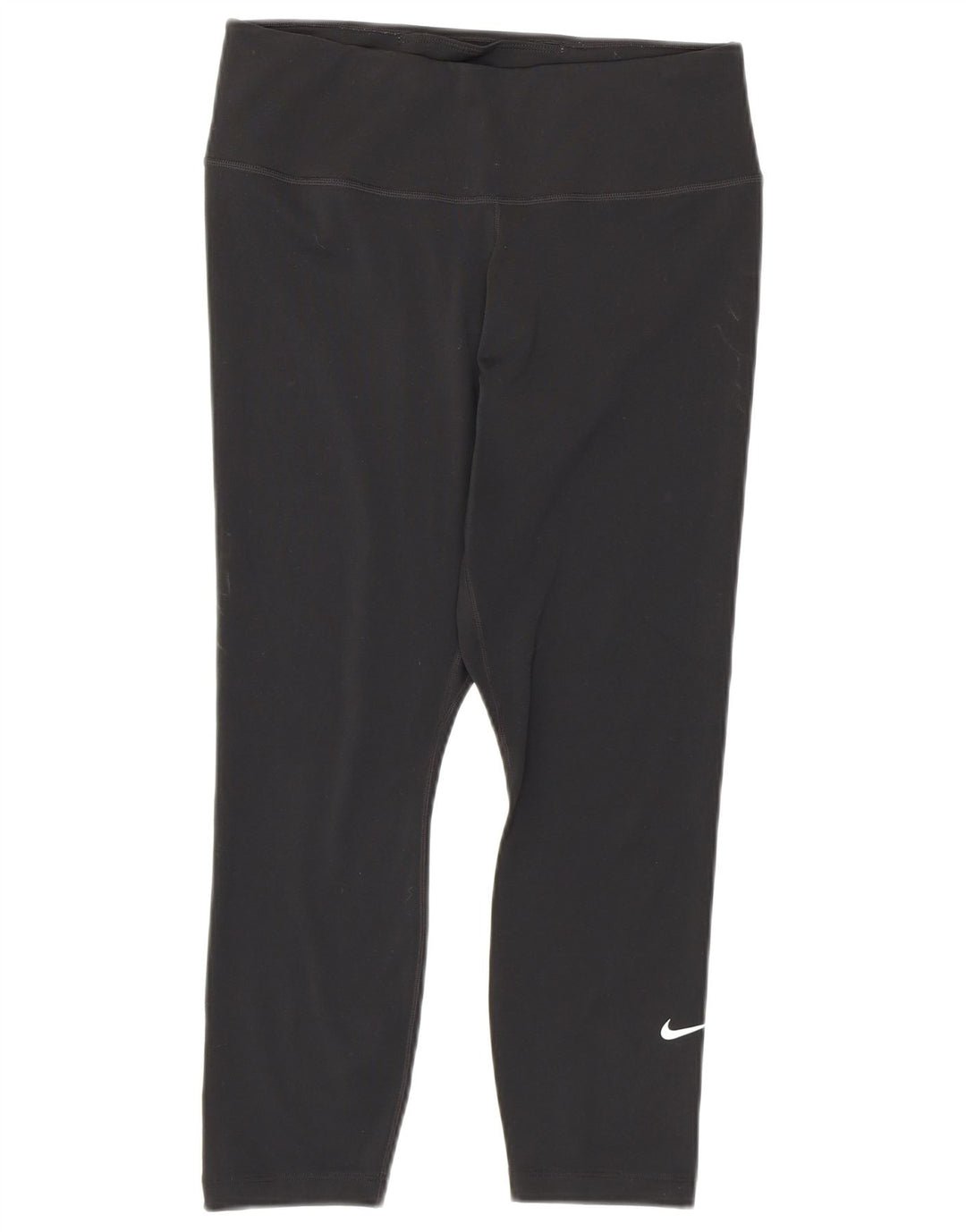 Nike Damen Dri Fit Capri Leggings UK 12 Medium Schwarz Polyester