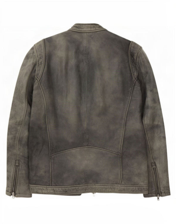 PEPE Jeans Herren Lederjacke UK 44 2XL Grau