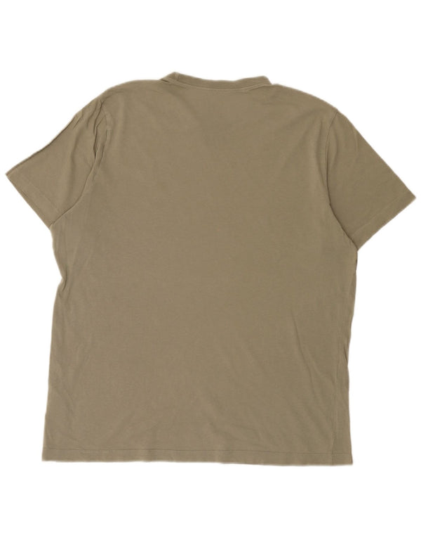 Nike Herren T-Shirt Top Large Khaki Baumwolle