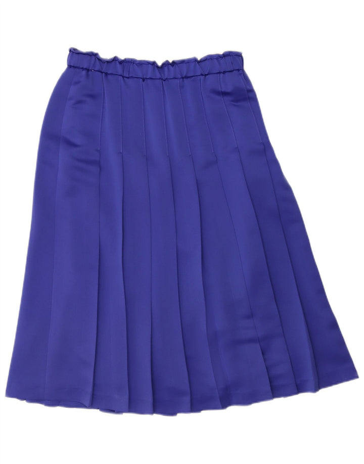 ARA Damen Faltenrock IT 42 Medium W30 Blau Polyester