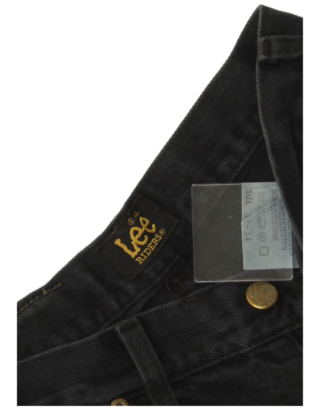LEE Herren Riders Straight Jeans W32 L30 Schwarze Baumwolle