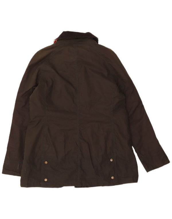 Barbour Damenjacke aus gewachster Baumwolle, UK 14, Größe L, Khaki