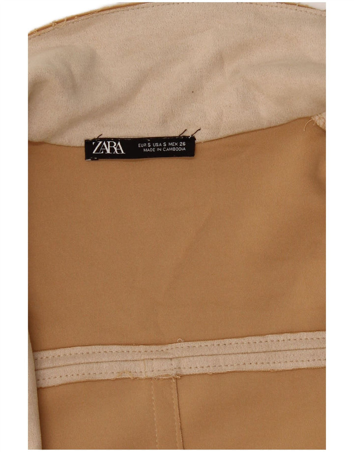 Zara Damen Mantel UK 10 Small Beige