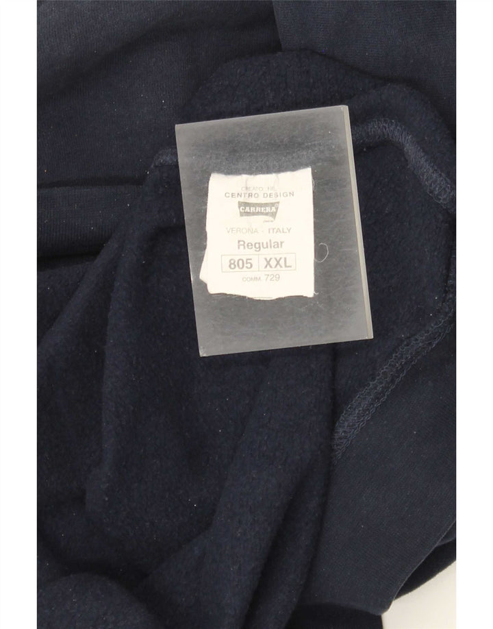 Carrera Herren Grafik-Sweatshirt-Pullover 2XL Marineblau aus Baumwolle