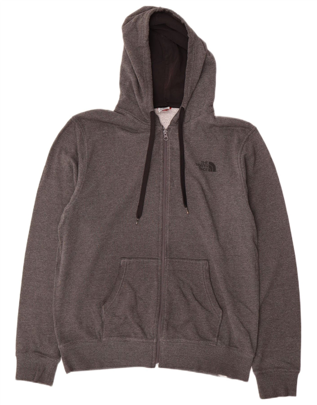 THE NORTH FACE Herren-Kapuzenpullover mit Reißverschluss, groß, graue Baumwolle