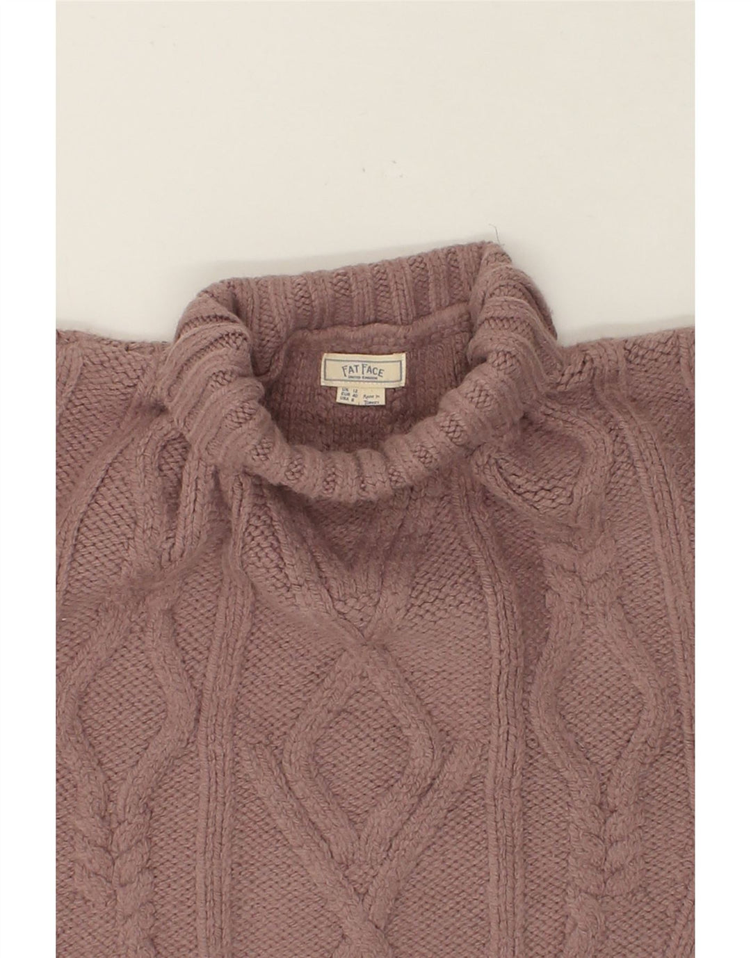 FAT FACE Womens Oversized Turtle Neck Jumper Sweater UK 12 Medium Purple Vintage Fat Face and Second-Hand Fat Face from Messina Hembry 