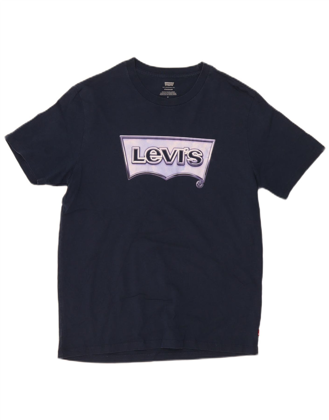 Levi's Herren-T-Shirt mit Grafik, Standard-Passform, mittelmarineblaue Baumwolle