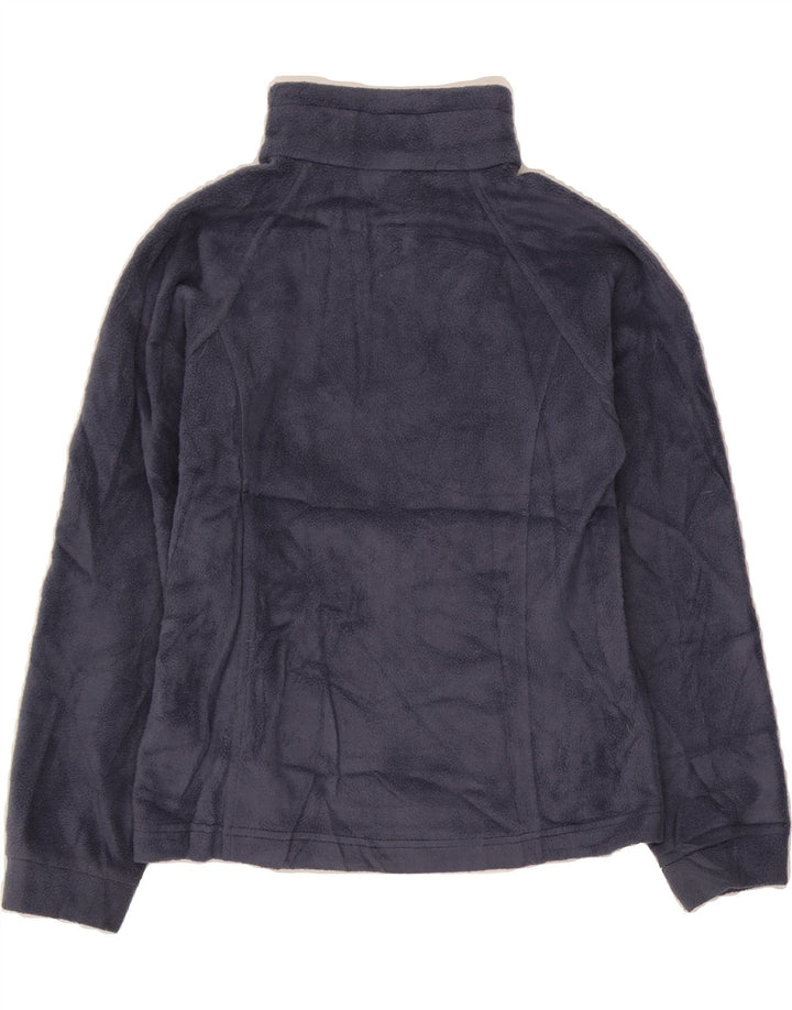 COLUMBIA Girls Fleece Jacket 10-11 Years Medium Navy Blue Polyester Vintage Columbia and Second-Hand Columbia from Messina Hembry 