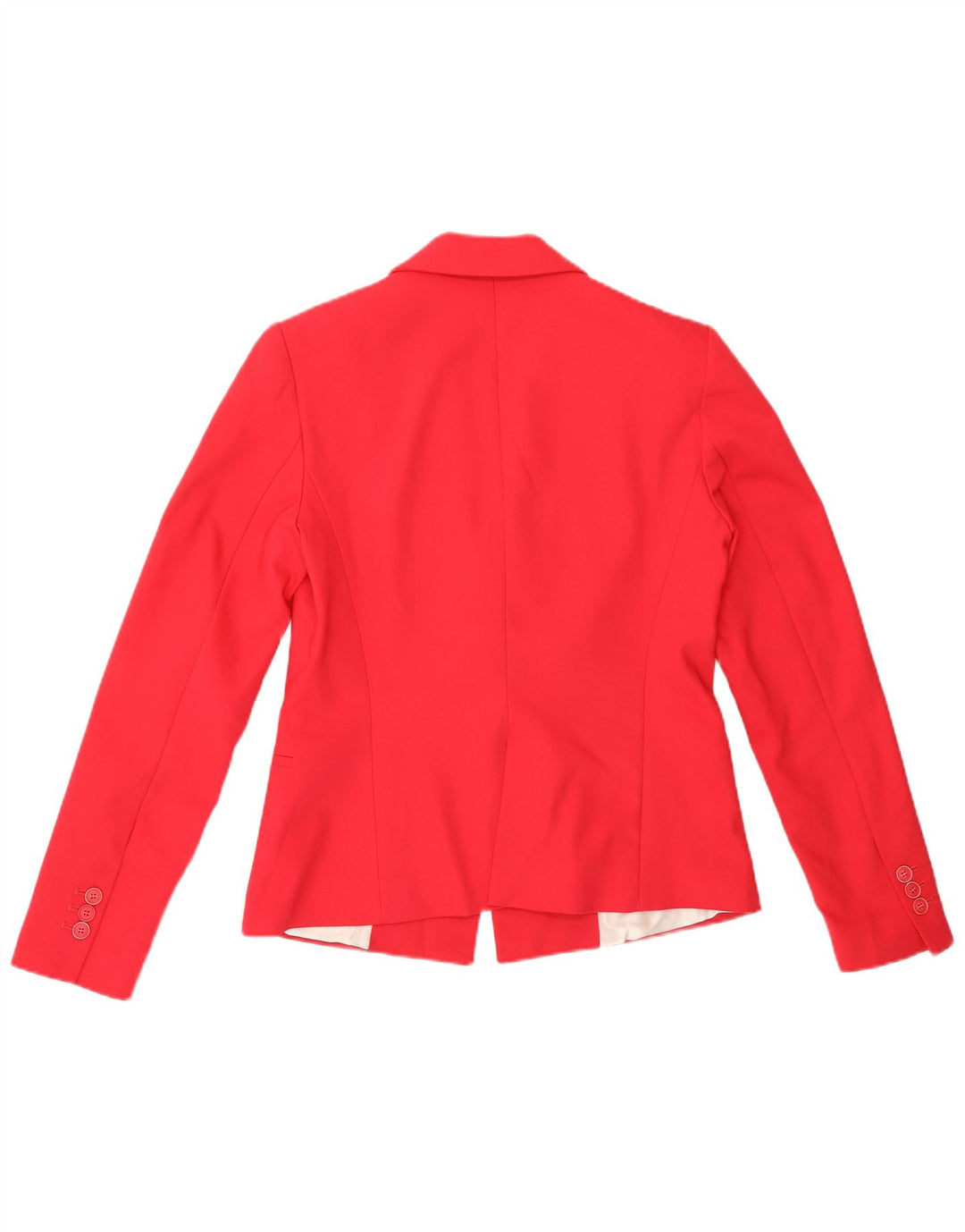 Zara Damen 1-Knopf-Blazerjacke UK 14 Mittelrosa Polyester