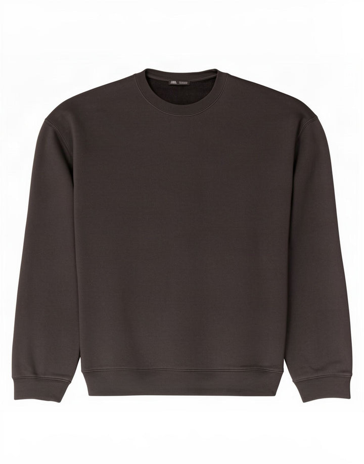 Zara Herren-Sweatshirt mit lockerer Passform, groß, aus schwarzer Baumwolle