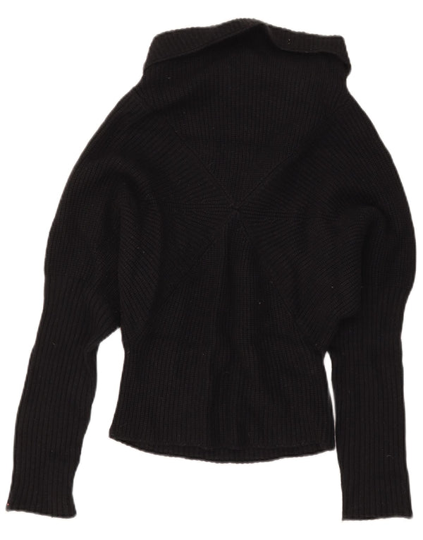 Stefanel Rollkragenpullover für Damen, UK 6, XS, schwarze Wolle