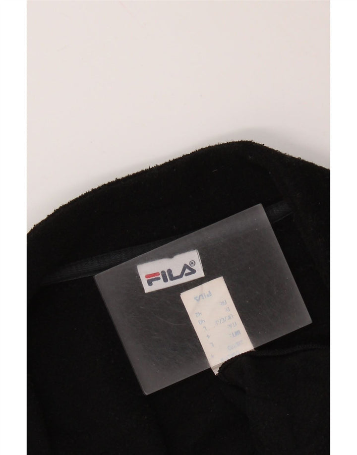 Fila Damen Fleecejacke UK 16 Large Schwarz Polyester