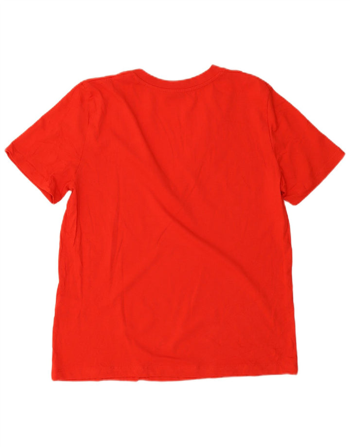 Übergroßes T-Shirt-Oberteil für Damen von Zara, UK 10, Größe S, rot, Baumwolle