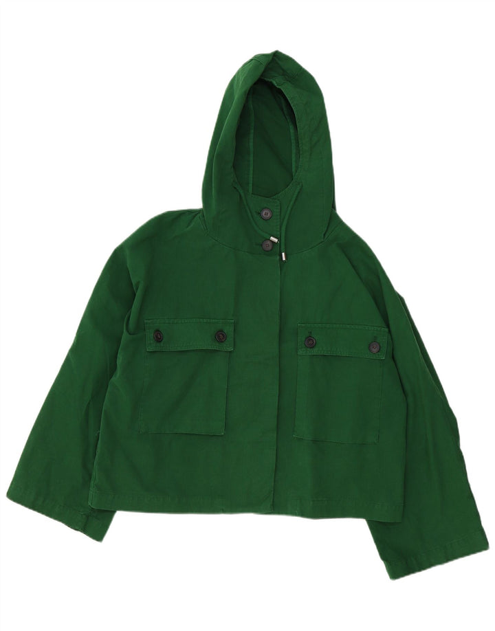 Zara Damen-Bomberjacke mit Kapuze, übergroß, Gr. 10, Grün
