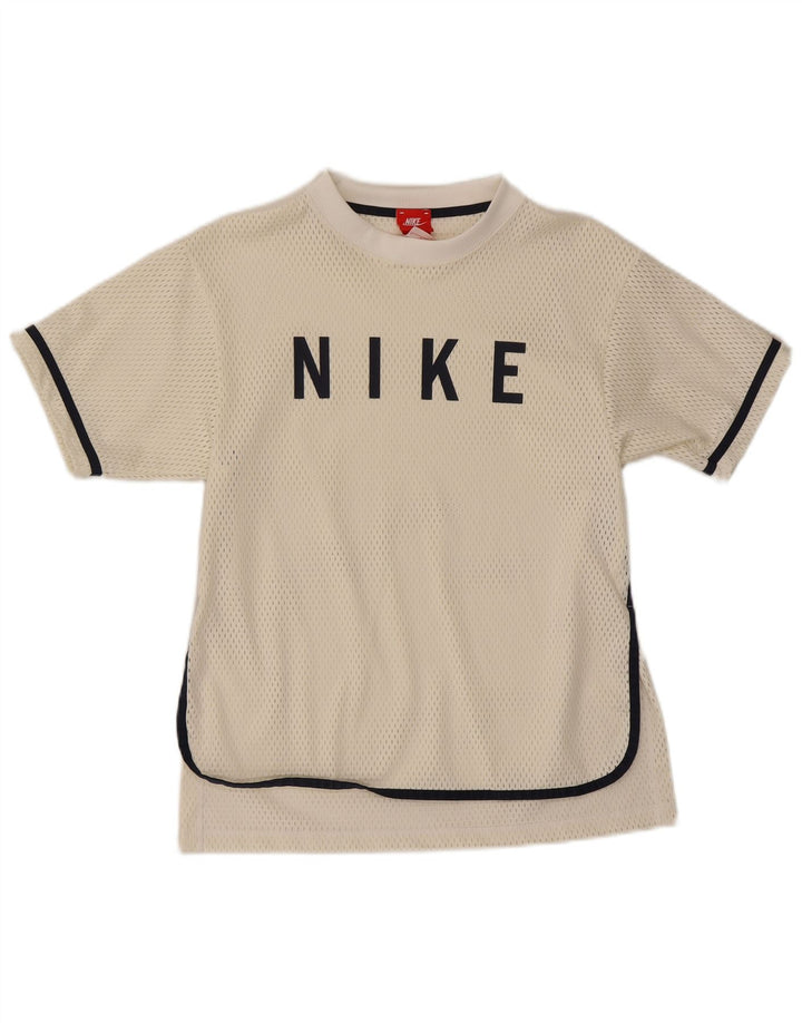 Nike Herren-T-Shirt mit Grafik, Größe S, Weiß, Polyester, Sport