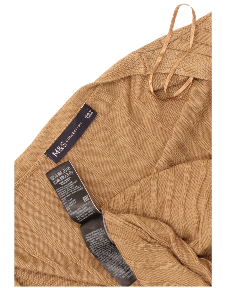 Marks & Spencer Damen Longline-Cardigan-Pullover UK 16 Large Braun