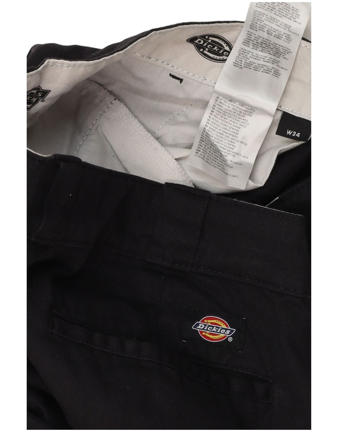 DICKIES Gerade Chino-Hose für Herren, W34, L31, Schwarz, Polyester