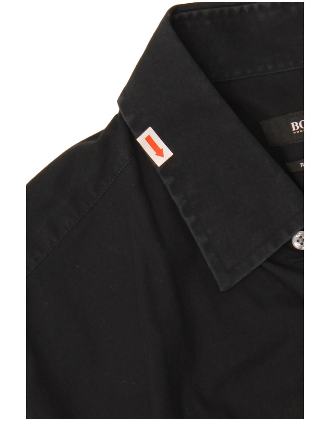 HUGO BOSS Herren-Hemd mit normaler Passform, Größe 16 1/2 42, groß, Schwarz