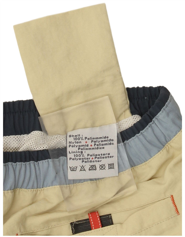 Kappa Herren-Badeshorts, mittelbeigefarbenes Colourblock-Polyamid