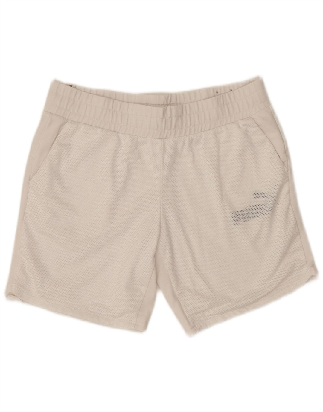 PUMA Damen Graphic Sport Shorts UK 14 Large Weiße Baumwolle