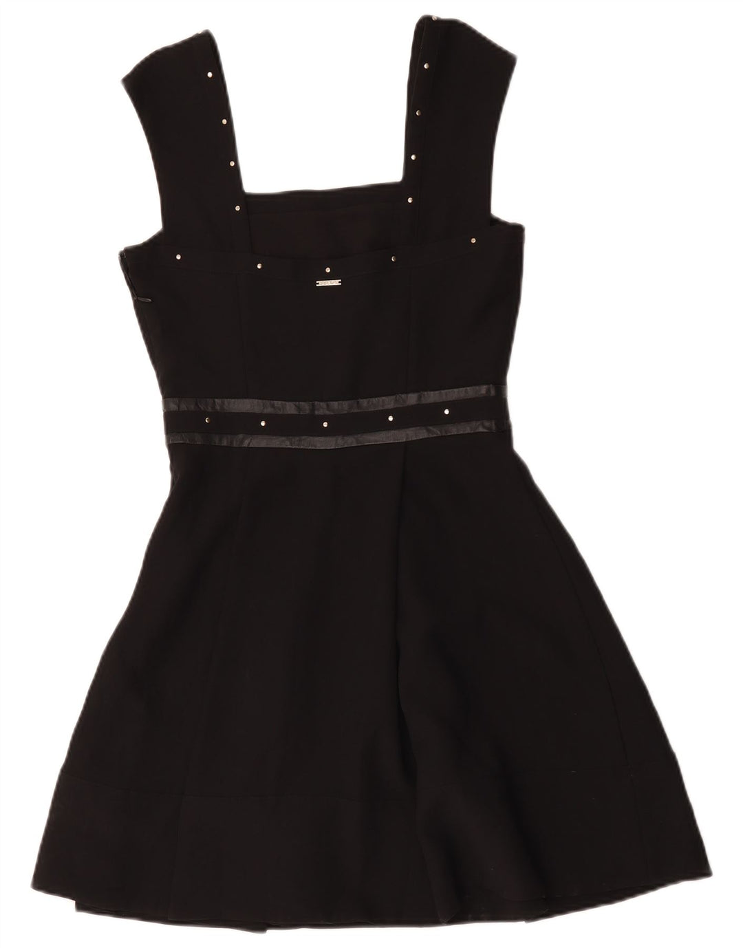 Liu Jo Damen Ärmelloses A-Linien-Kleid IT 40 Small Schwarz Polyester