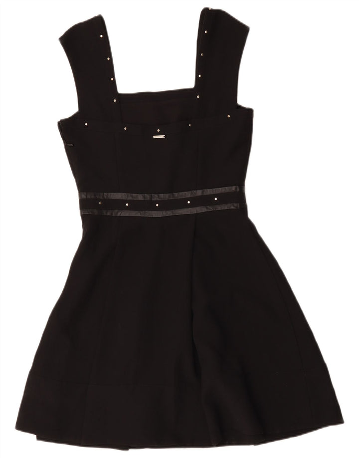 Liu Jo Damen Ärmelloses A-Linien-Kleid IT 40 Small Schwarz Polyester