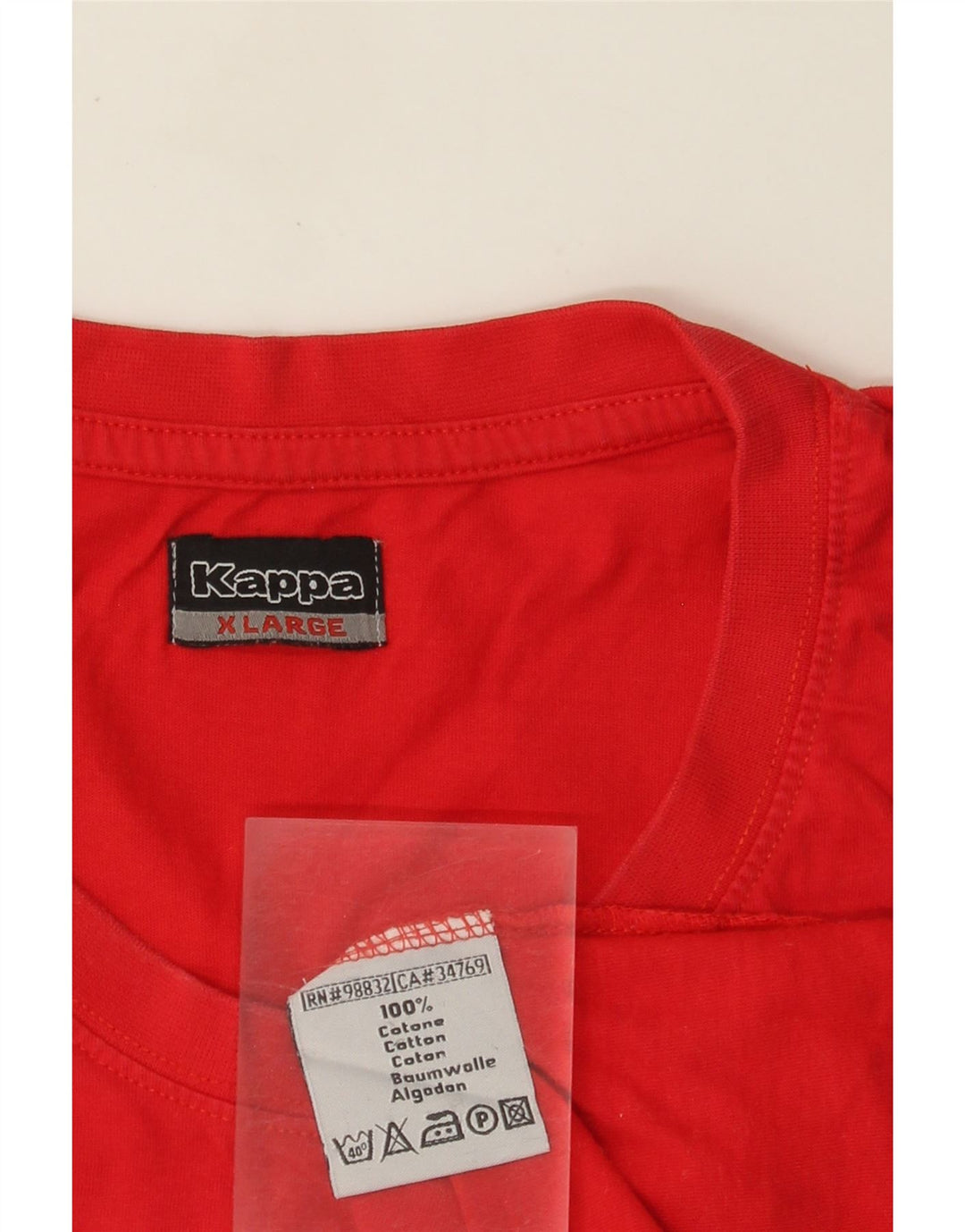 Kappa Herren Weste Top XL Rot Baumwolle