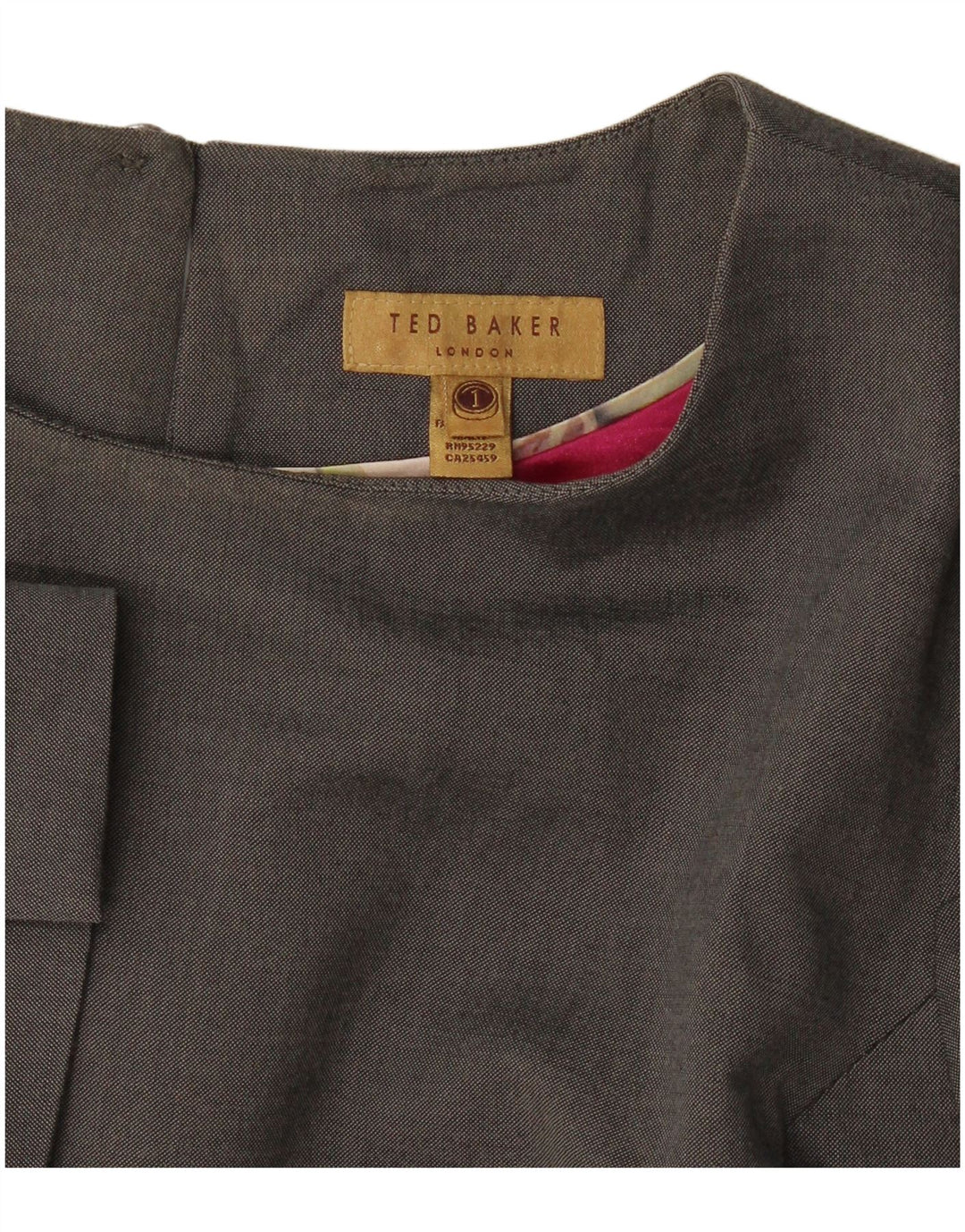 Übergroßes Etuikleid für Damen von Ted Baker, Größe 1 XS, Grau