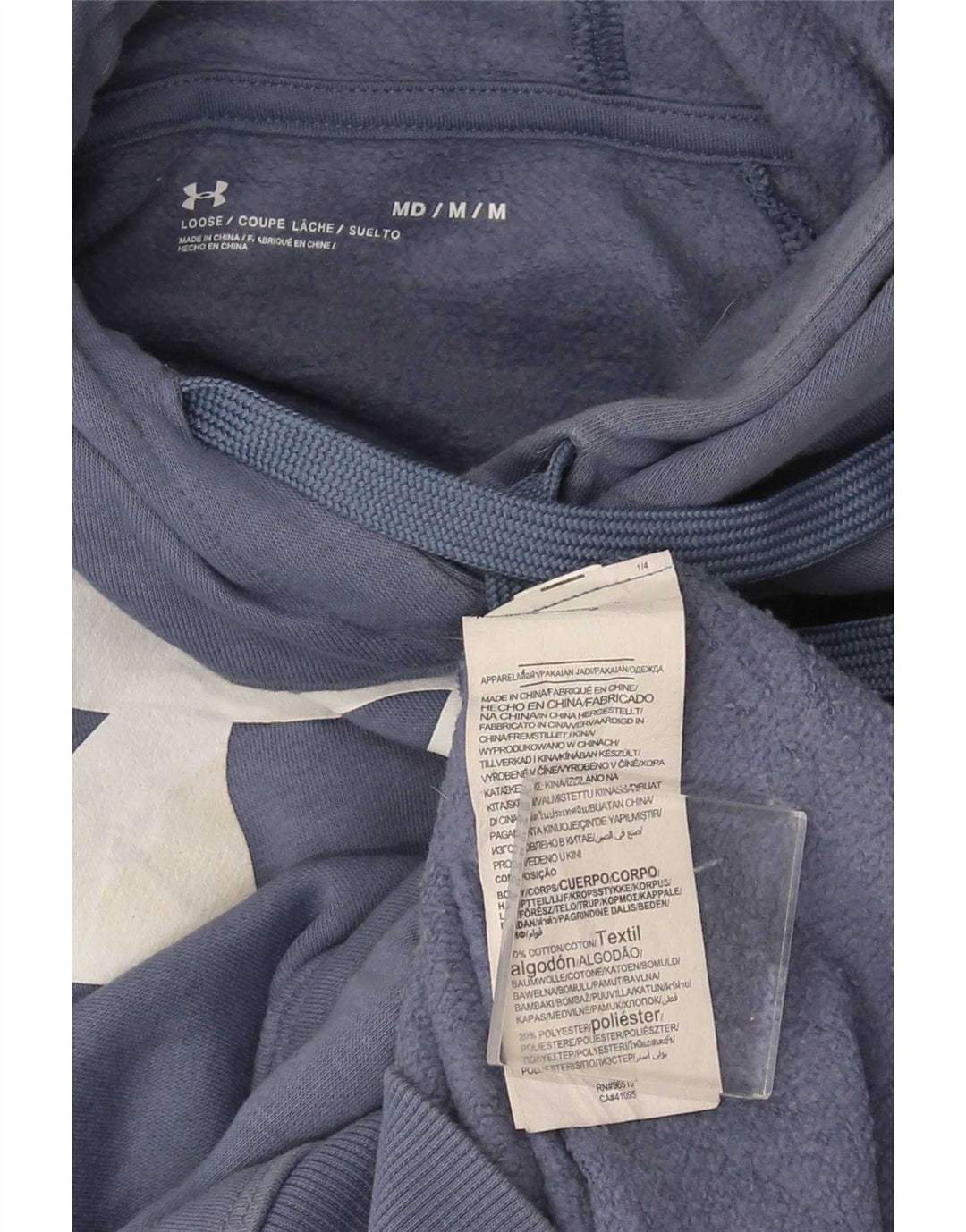 Under Armour Herren-Kapuzenpullover mit Grafik, mittelblaue Baumwolle