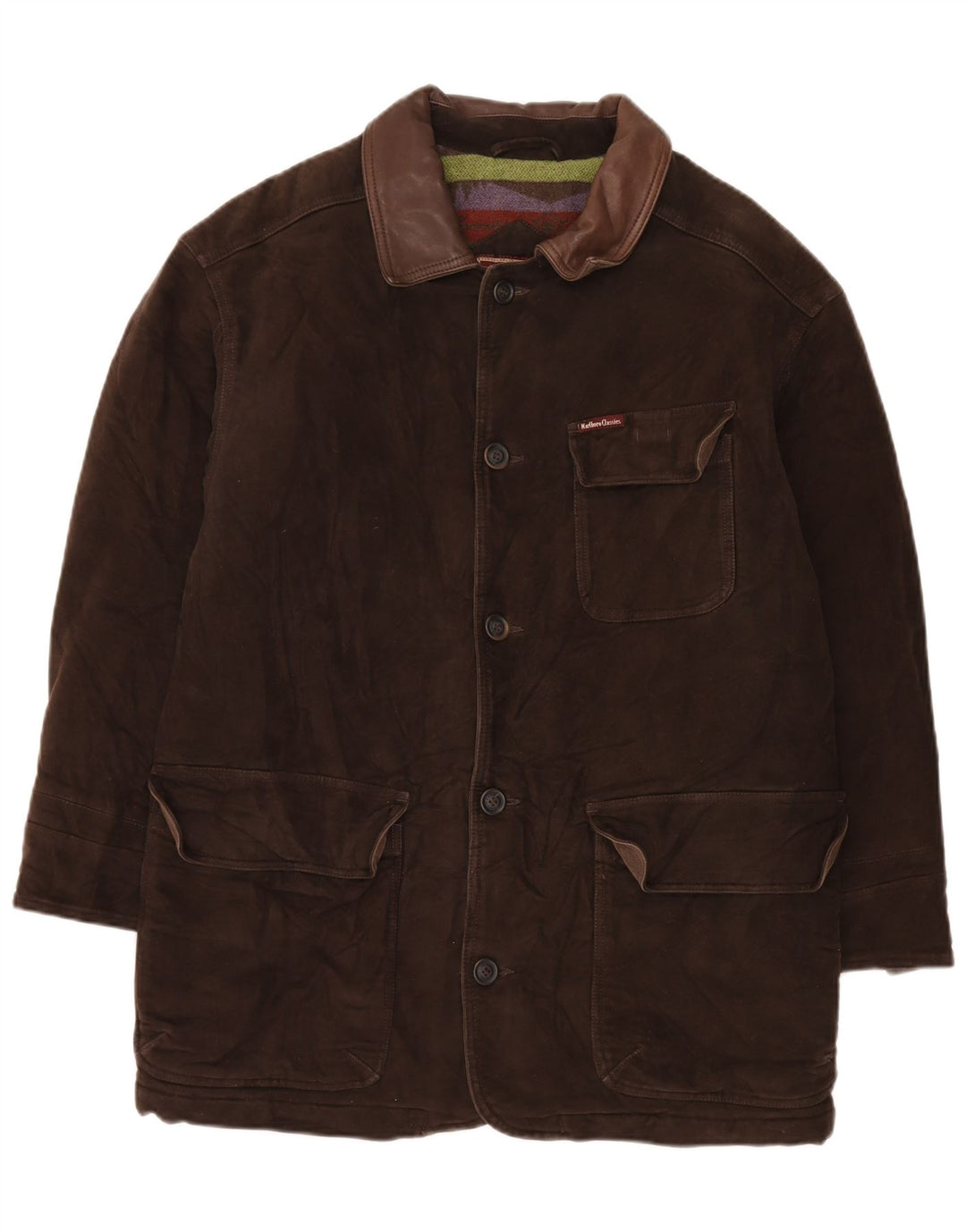 Marlboro Classics Herren-Utility-Jacke, UK 40, große braune Baumwolle