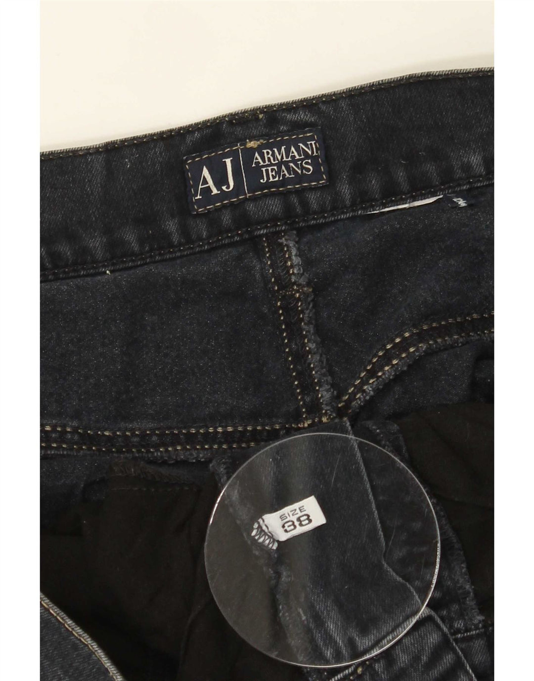 Armani Herren Straight Jeans W38 L27 Marineblau
