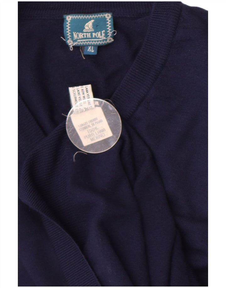 North Pole Herren Weste Tank Top XL Marineblau Wolle