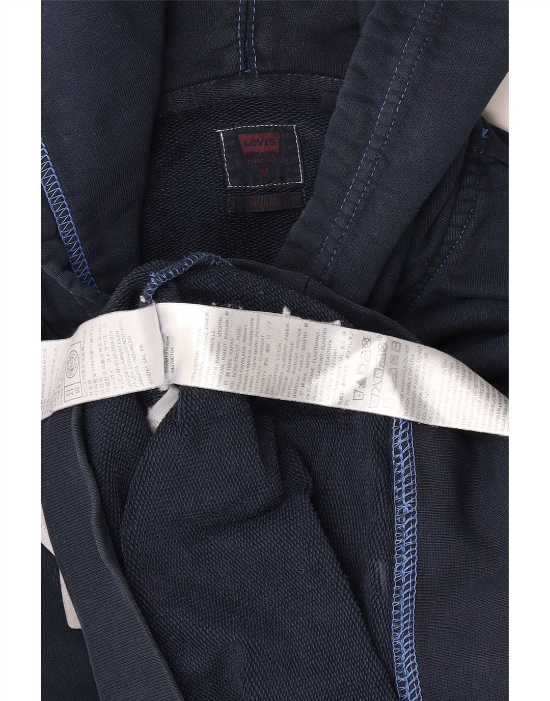 Levi's Herren-Kapuzenpullover mit Grafik, mittelmarineblau, Baumwolle