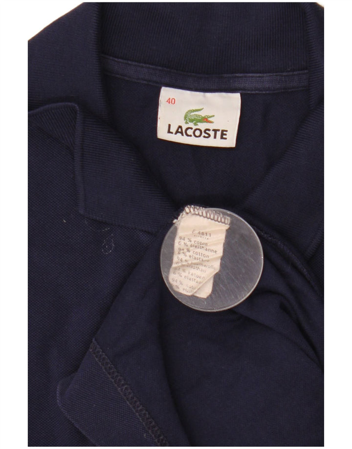 Lacoste Damen-Polokleid, Größe 40, mittelmarineblaue Baumwolle