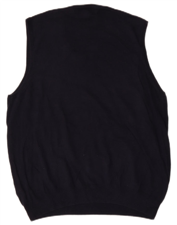 Marks & Spencer Herren-Weste, Tanktop, groß, marineblau, Baumwolle