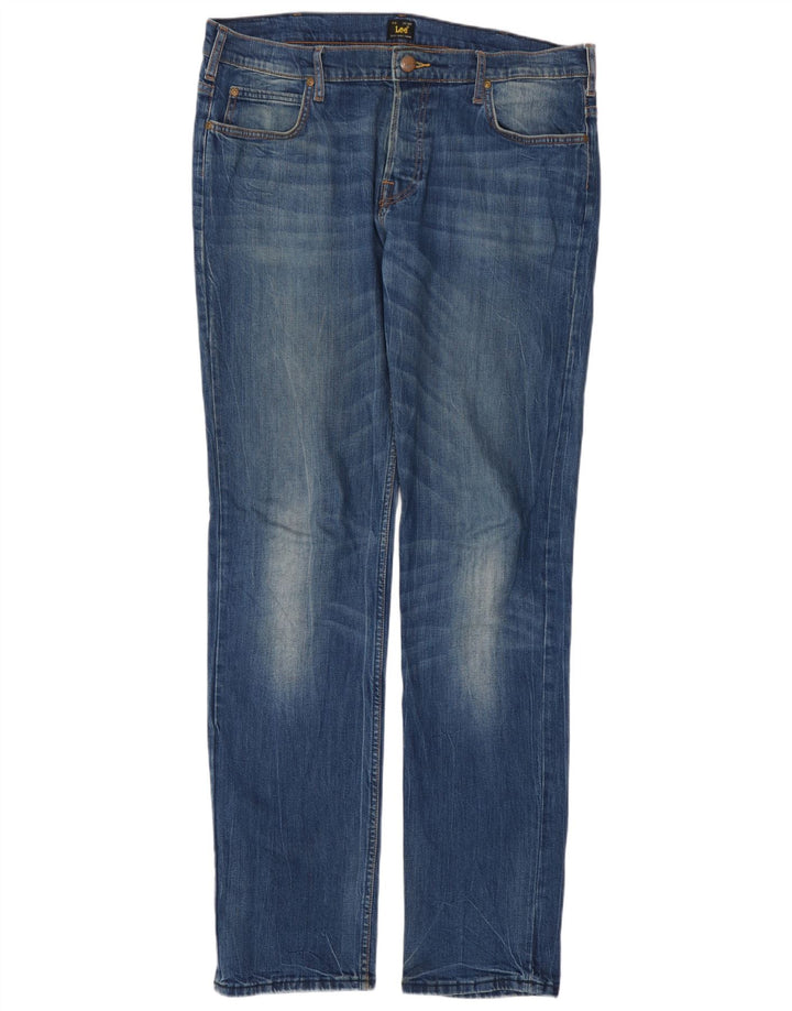 Lee Herren Powell Slim Jeans W36 L36 Blaue Baumwolle