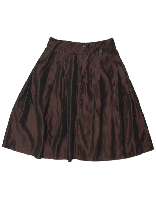 Zara Damen A-Linien-Rock Medium W28 Braun Rayon