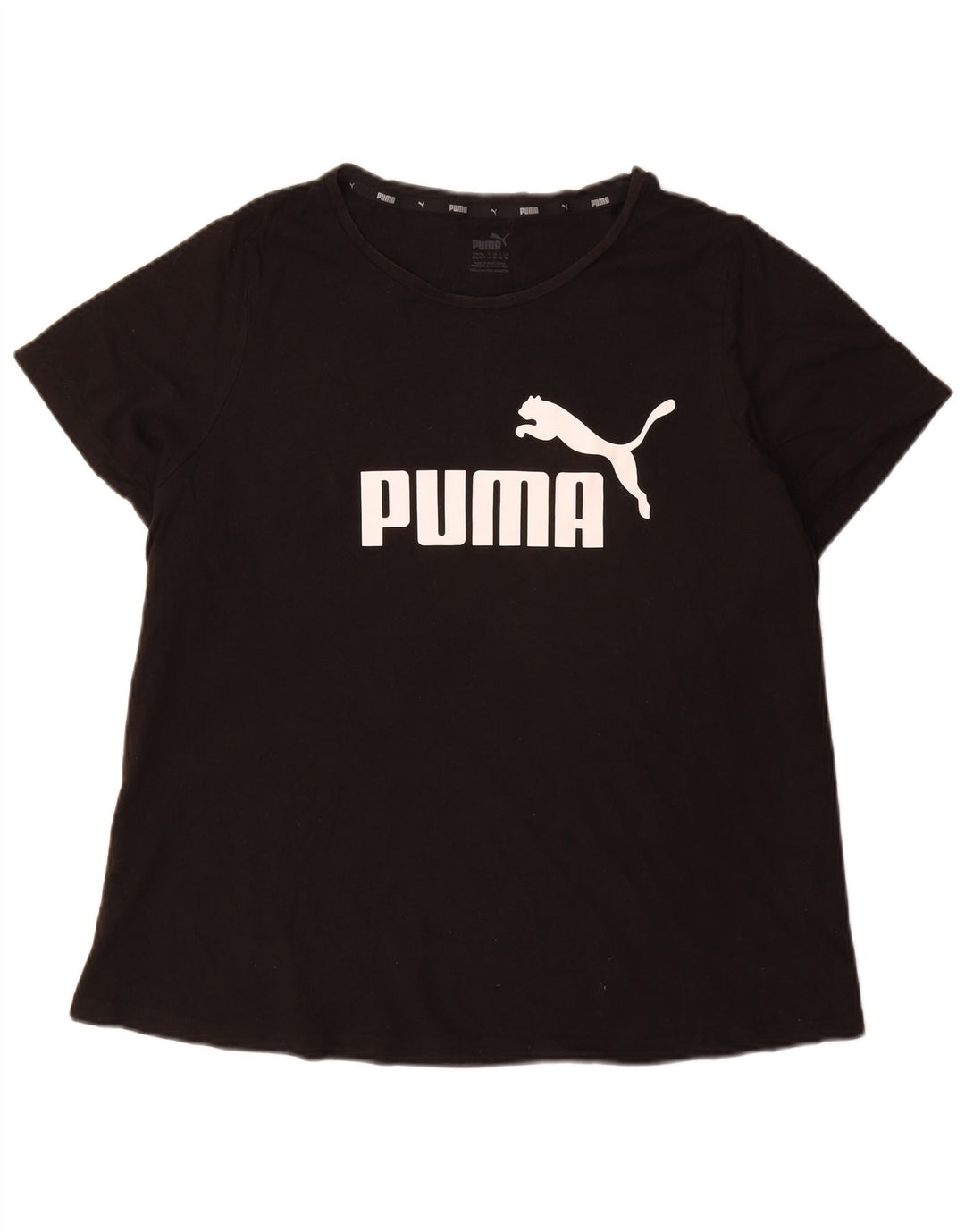 Puma Damen Grafik T-Shirt Top UK 20 2XL Schwarz