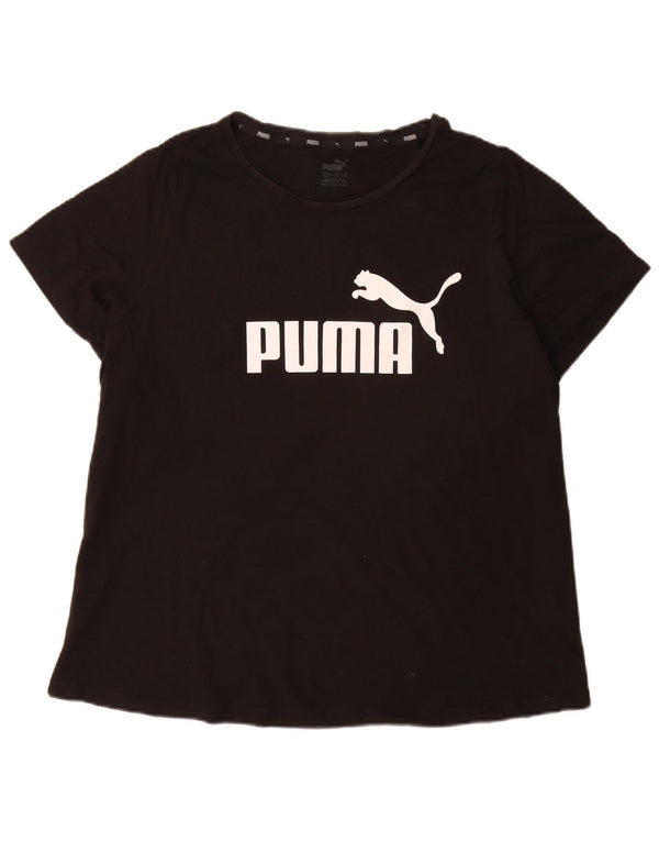Puma Damen Grafik T-Shirt Top UK 20 2XL Schwarz