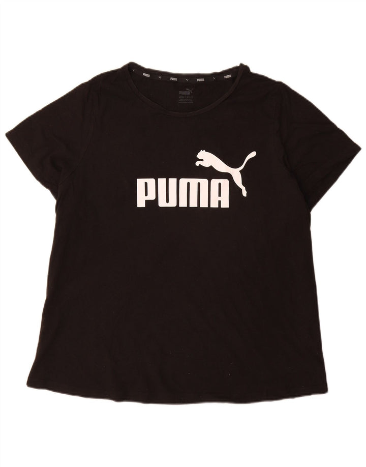 Puma Damen Grafik T-Shirt Top UK 20 2XL Schwarz