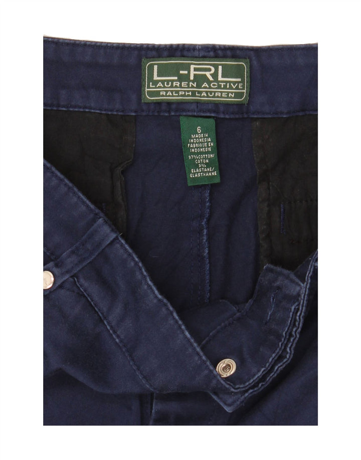 RALPH LAUREN Womens Cargo Shorts US 6 Medium W30  Navy Blue Cotton Vintage Ralph Lauren and Second-Hand Ralph Lauren from Messina Hembry 